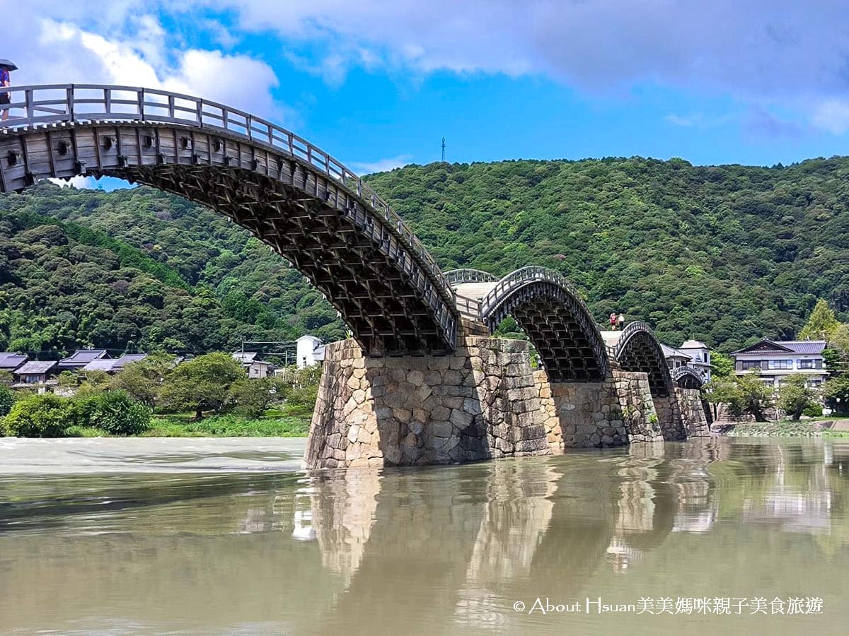 日本山口縣岩國市必玩景點分享 錦帶橋一日遊 日本三大名橋之一 建於錦川河面上的五拱橋 @About Hsuan美美媽咪親子美食旅遊