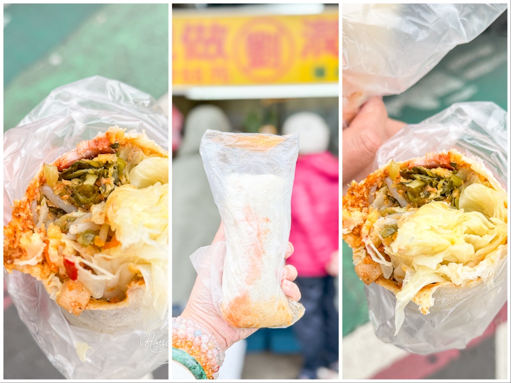 【中壢車站美食】劉家現做潤餅 份量大到炸開！兩個拳頭大的紮實料多，清明節排隊必買的巨無霸銅板美食 @About Hsuan美美媽咪親子美食旅遊